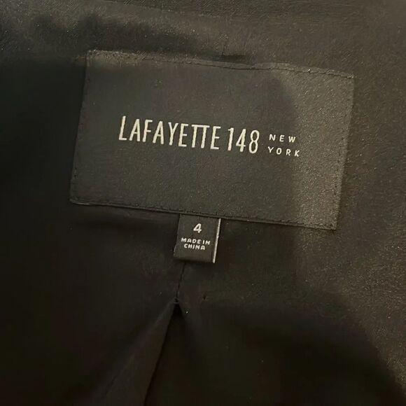 Lafayette 148 New York Two-Button Black Blazer, 4! - Picture 8 of 10